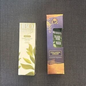 HBOI Green Tea Hand & Body Cream and collagen cream NWT
